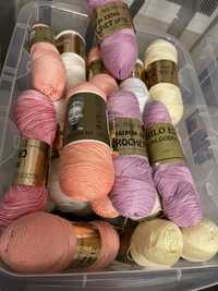Hilo crochet varias cores