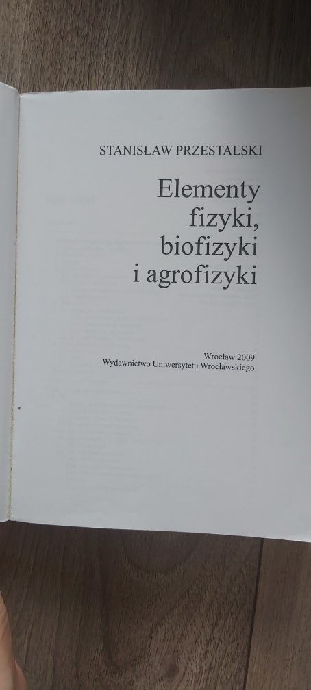 Elementy fizyki, biofizyki i agrofizyki