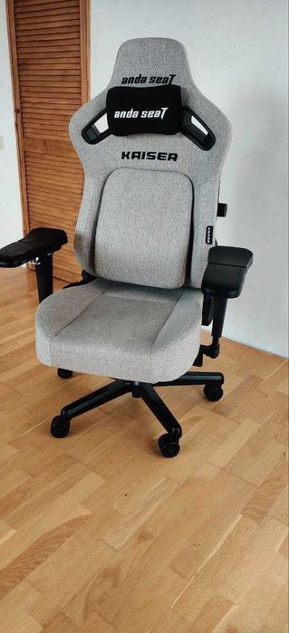 Крісло геймерське ігрове Anda Seat Kaiser 4 Size L Gray Linen Fabric