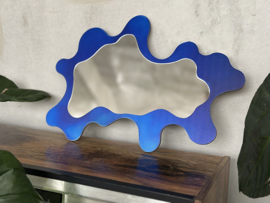 Retro lustro ścienne o nieregularnym ksztalcie Modern Design kolorowe