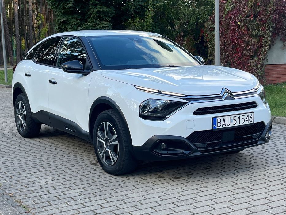 Citroën C4 Benzyna w Pięknym Wydaniu Biel Łączona z Czernią Led Navi Kamera Skóry