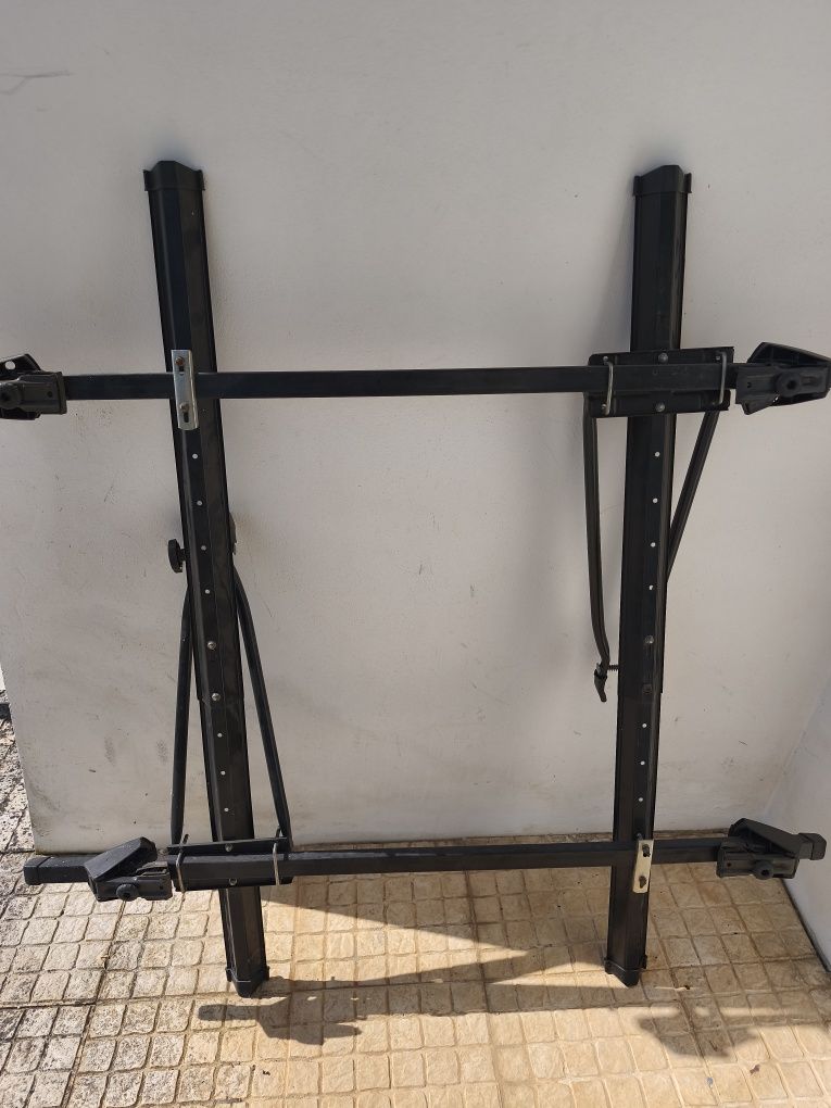 Barras tejadilho universais com suporte 2 bicicletas
