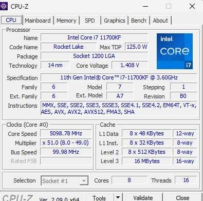 Komputer Gamingowy 11700KF, Radeon 6600XT 8GB, 32 GB RAM 3200mhz