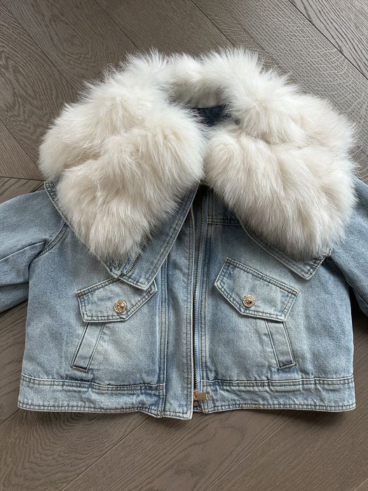 M kurtka jeans puch lis zimowa ciepła uniwersalna PREMIUM
