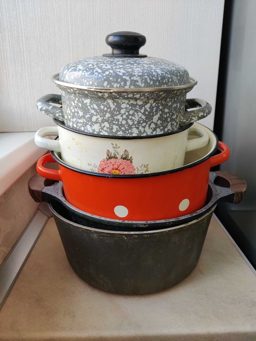 Кастрюли эмалированная посуда