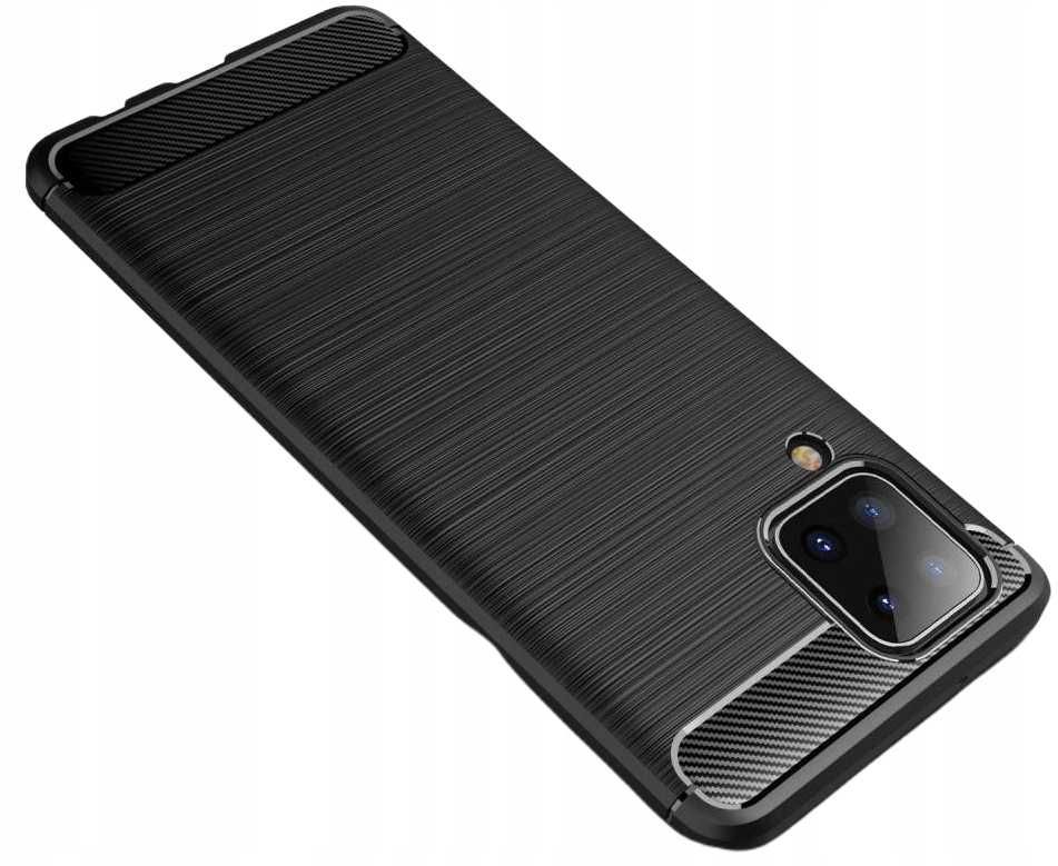 Etui Carbon do Samsung Galaxy A12 + Szkło Hartowane
