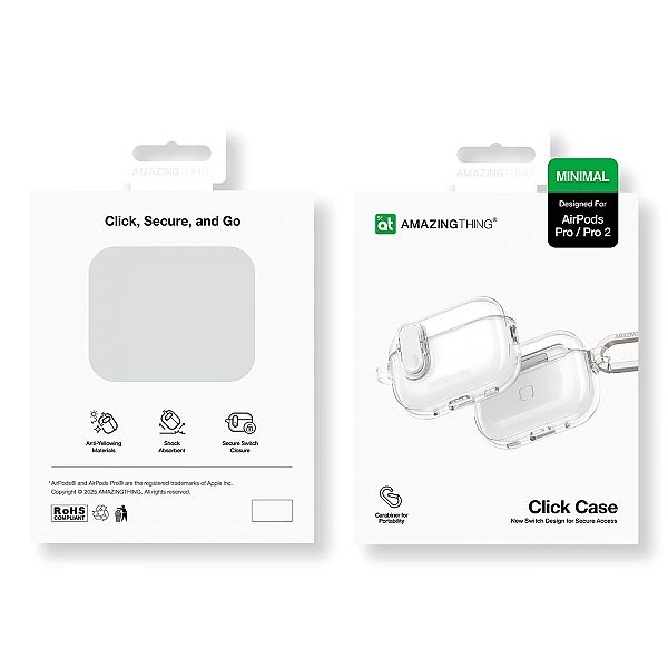 Etui silikonowe AMAZINGTHING Minimal Case do AirPods Pro 2 - przezrocz