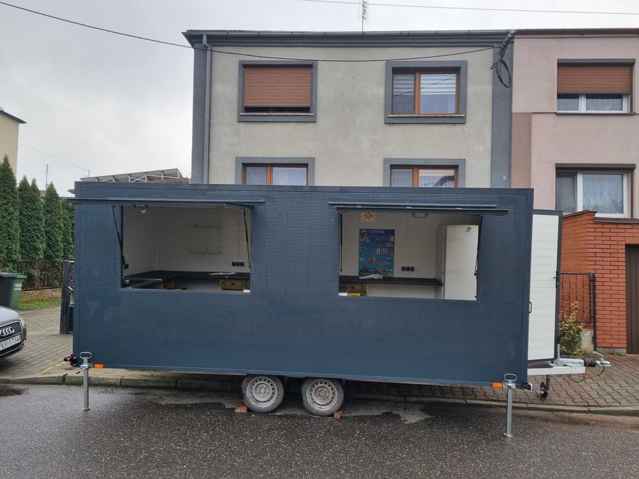 Przyczepa gastronomiczna 2x5m 2x oś 1350kg