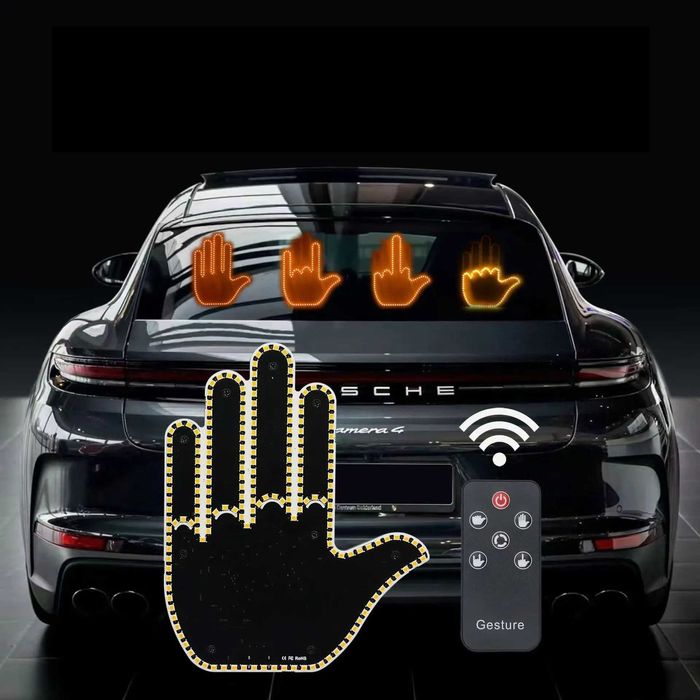 Mão sinalizadora para carro
