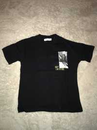 Koszulka z krótkim rękawem czarna ZARA 134