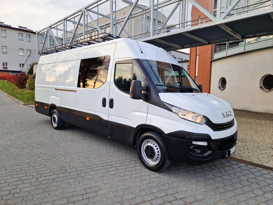 Iveco Daily 35S16 Brygadowy Max LONG Osobowy Automat Hak  Maxi L5 Brygadówka 6 7 Osób Kamera Himatic 8 Biegów Bagażnik F-VAT 23%