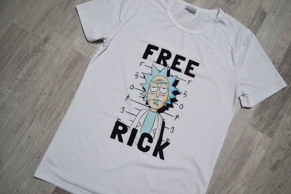 Biała koszulka Rick and Morty L