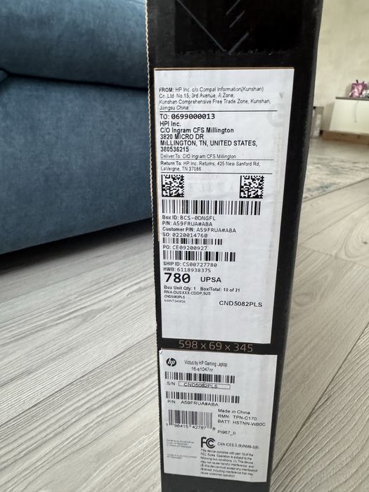 Ноутбук HP Victus AMD ryzen 7 RTX4060