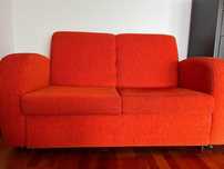 Sofá-cama, 2 lugares, laranja