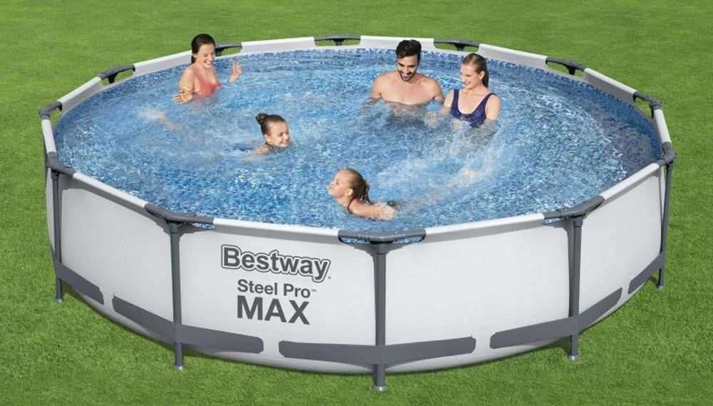 Basen Ogrodowy Stelażowy BESTWAY 366x76 cm PRO MAX Pompa Filtr 9w1
