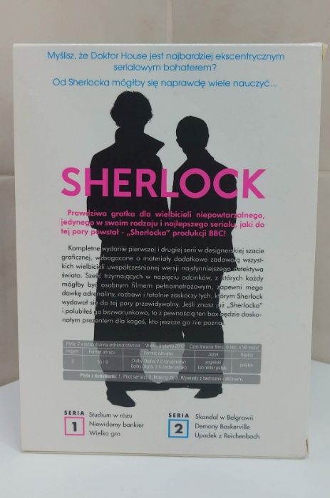 Sherlock Serial BBC Sezon 1-2 BOX DVD + Upiorna Panna Młoda GRATIS