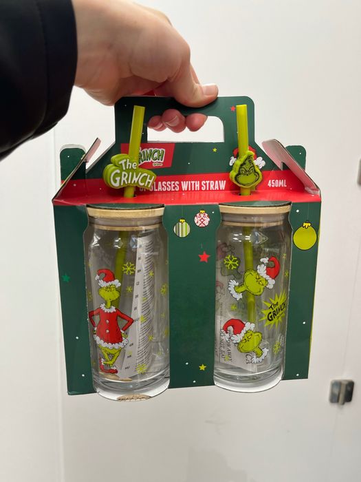 Świąteczne szklanki Grinch