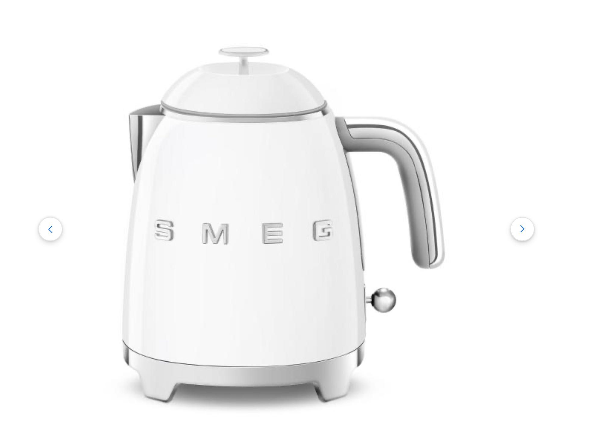 Чайник електричний Smeg KLF05WHEU   0,8 л 1400 Вт смег білий колір