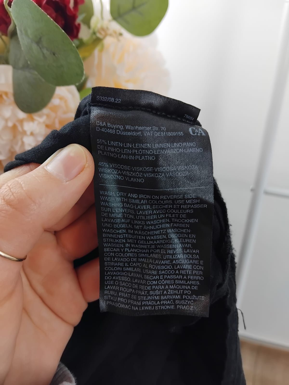 Lniana koszula z bufiastymi rękawami narzutka na lato len wiskoza XXXL