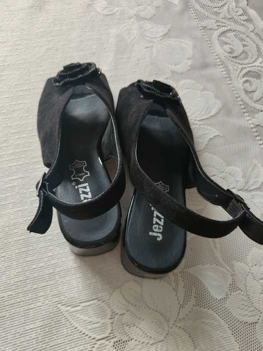 Buty jezzi sandały eleganckie czarne 36