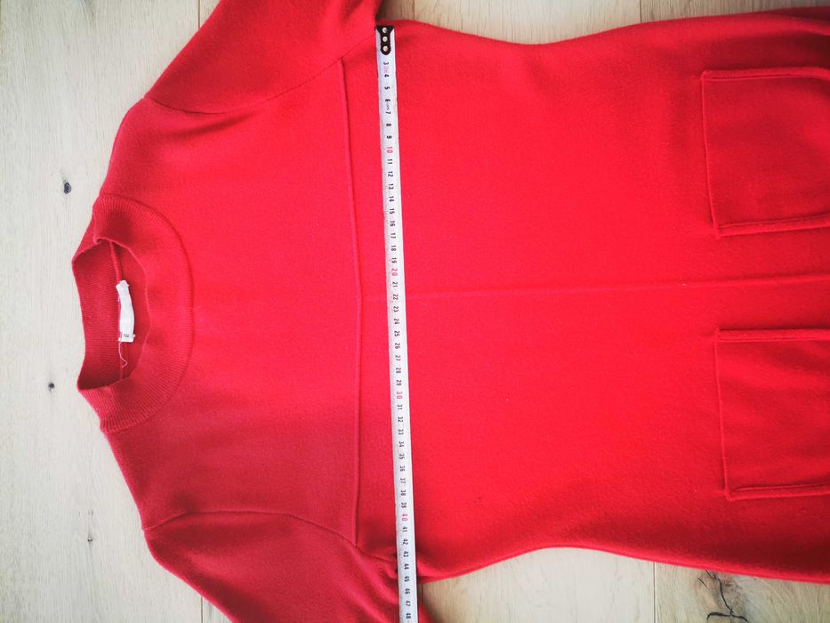 Sukienka Mango r. L czerwona mini z półgolfem