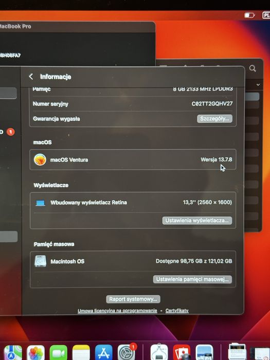 Macbook Pro 2017 | stan bdb | i5 8gb 128gb