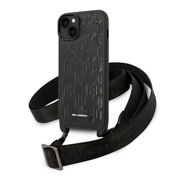Etui Karl Lagerfeld Monogram Plaque Logo Strap na iPhone 14 Plus - cza