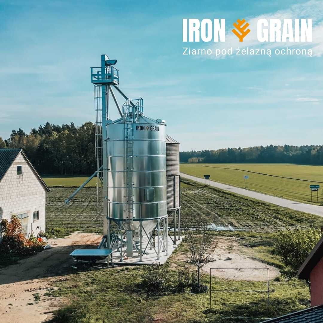 SILOS zbożowy Lejowy lej silosy 108 T zbiornik stal ocynkowana