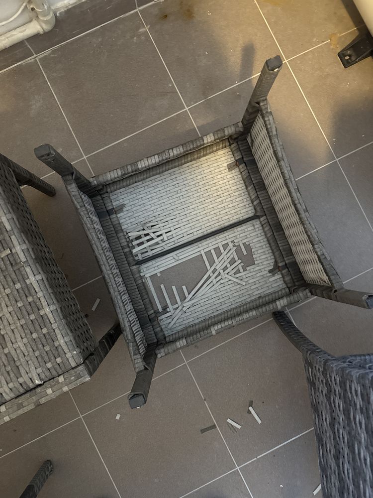 Meble ogrodowe technorattan uszkodzone oddam za darmo
