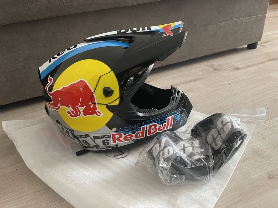 Kask z goglami nowy