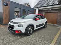 Citroën C3 1.2 THP 110Ps 76 Tys km Biało-Czerwony*Automat*