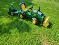 Traktorek rolly toys john deere z przyczepką