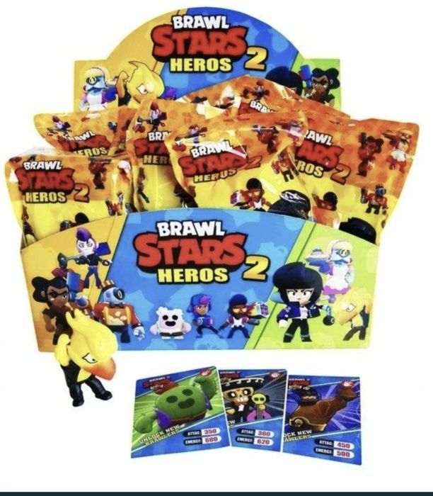Figurki BRAWL STARS 10 x Figurka +Karty BRAWL STARS HEROS Saszetka #10