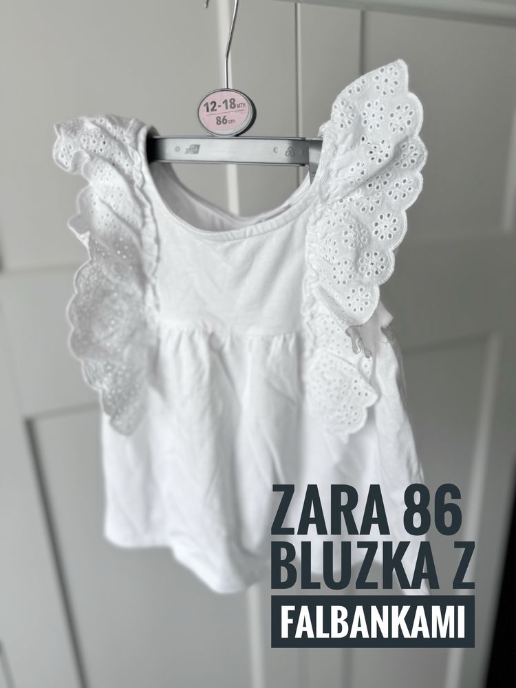 Zara bluzka tunika z falbankami 86 nowa