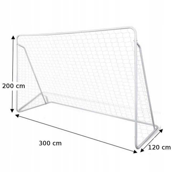 NOWA BRAMKA PIŁKARSKA 300x200x120 Do Piłki Nożnej Metalowa Przenośna