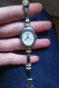 Srebrno - złoty zegarek TIMEX delikatny elegancki klasyczny na rękę