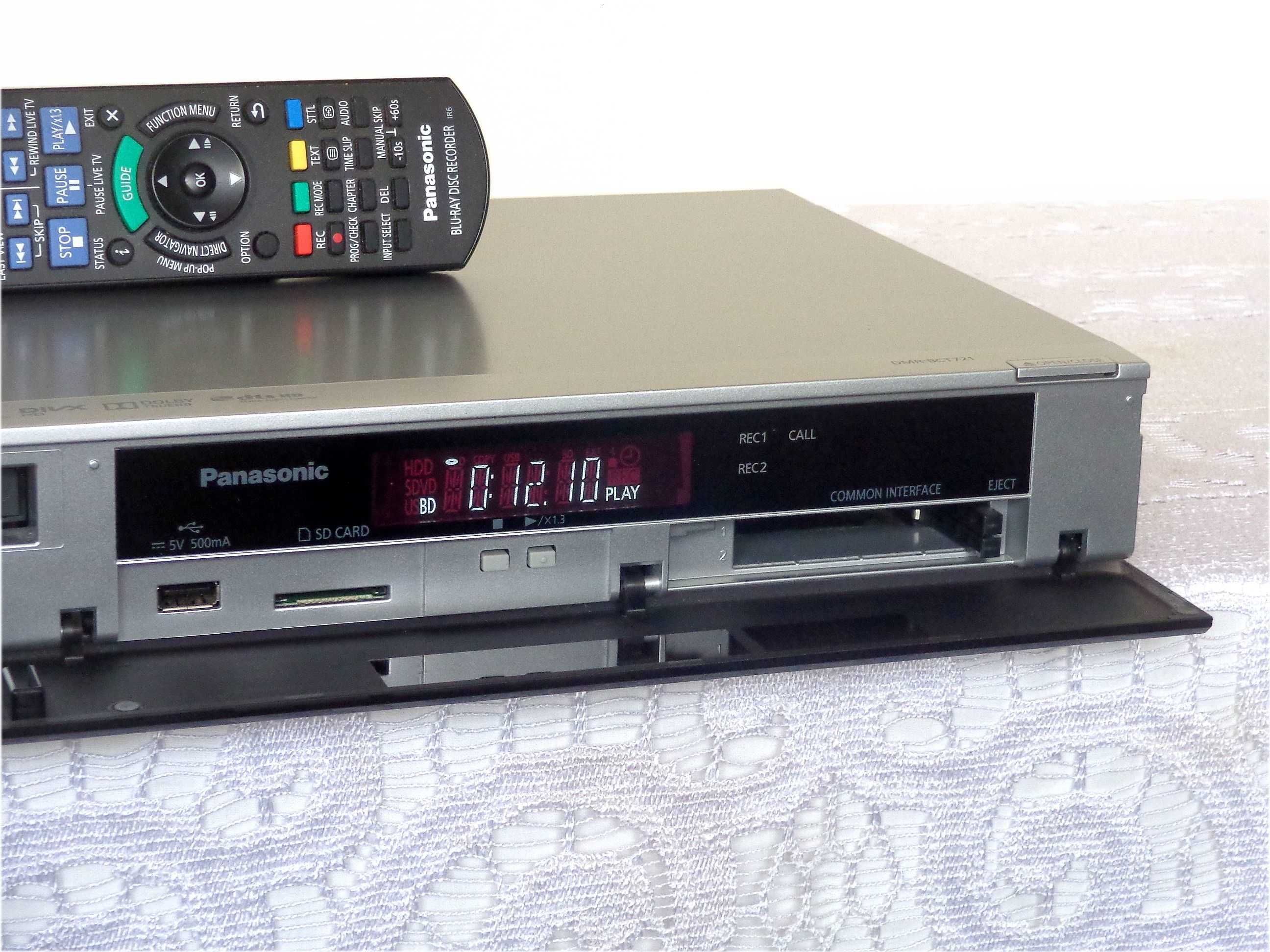 PANASONIC Nagrywarka DVD Blu-Ray 3D USB HDMI 500GB