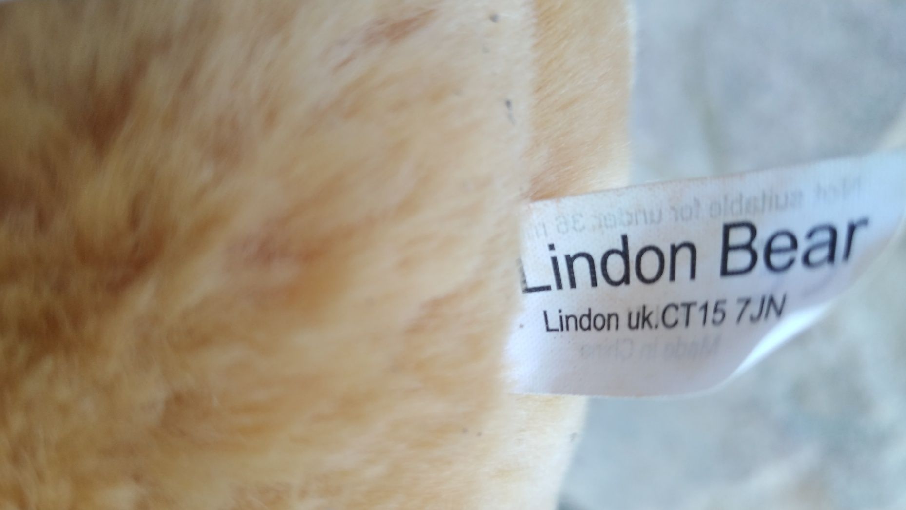 Lindon Bear плюшевый шарнирный медведь. Англия.