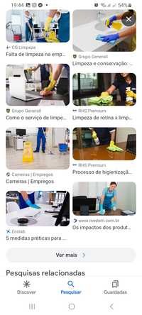 Presto trabalho de limpeza