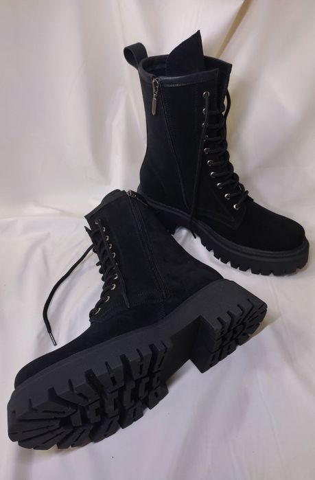 Жіночі шкіряні черевики на вовні