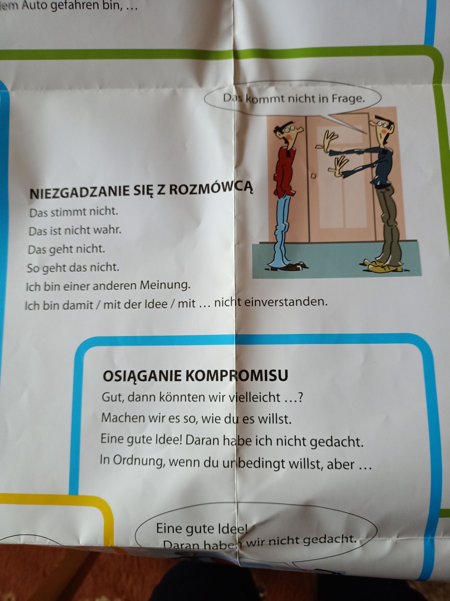 Plakat 68 cm x  98 cm dla uczących się języka niemieckiego