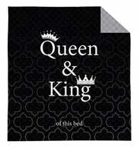 Narzuta 170x210 Queen&King czarna biała szara