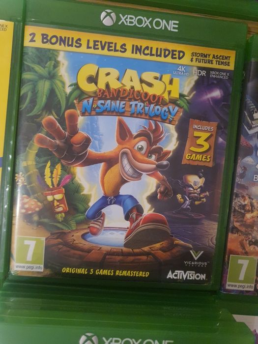 Gry dla dziec xbox one s x series i Crash Sonic Spyro lego minecraft