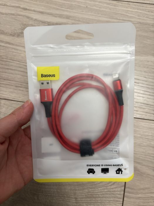 Шнур для айфона Baseus, швидкісний кабель з підсвіткою зарядки