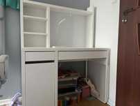 Biuro ikea białe z nastawką rezerwacja