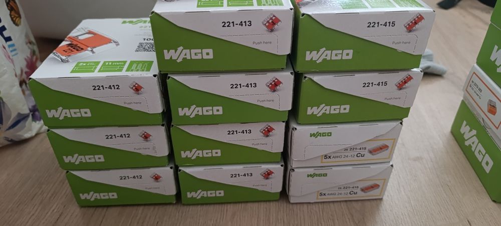 Wago złączki różnego rodzaju