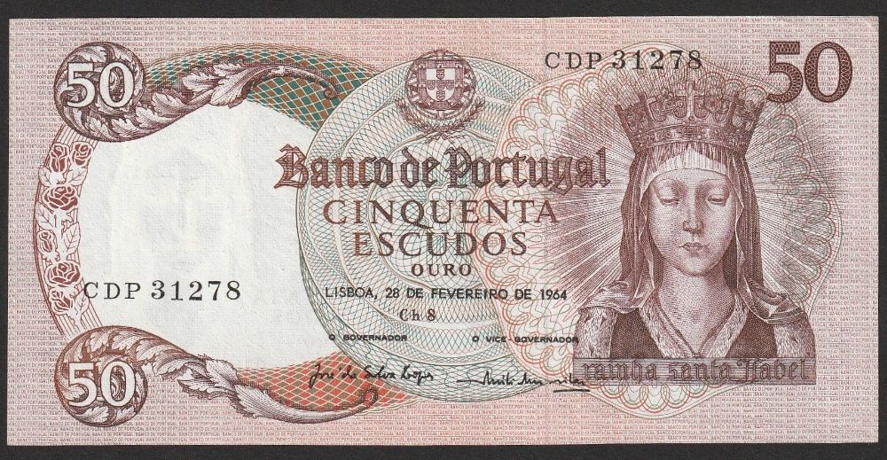 Portugalia 50 escudos 1964 - stan bankowy UNC -