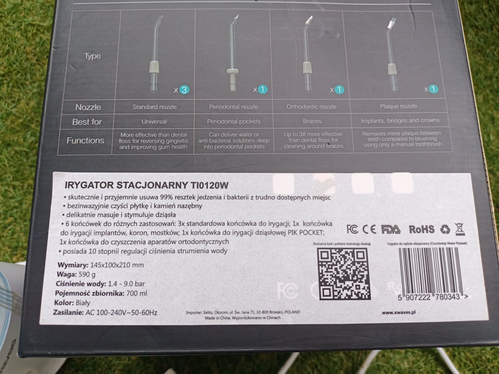IRYGATOR X-Waves TI0120W 10 stopni
1,4-9,0 bar | 700 ml | 10 st