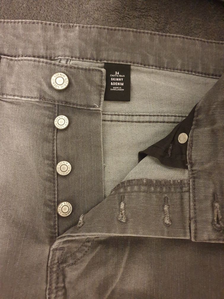 Szare jeansy H&M