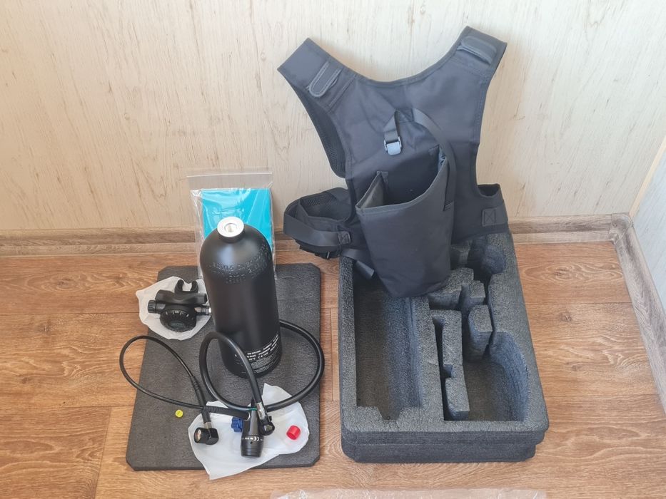 Мини акваланг Набор Chikadiv C700 Plus Black кислородный баллон 2.0 L